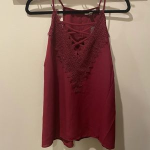 NEW Nine Britton burgundy blouse